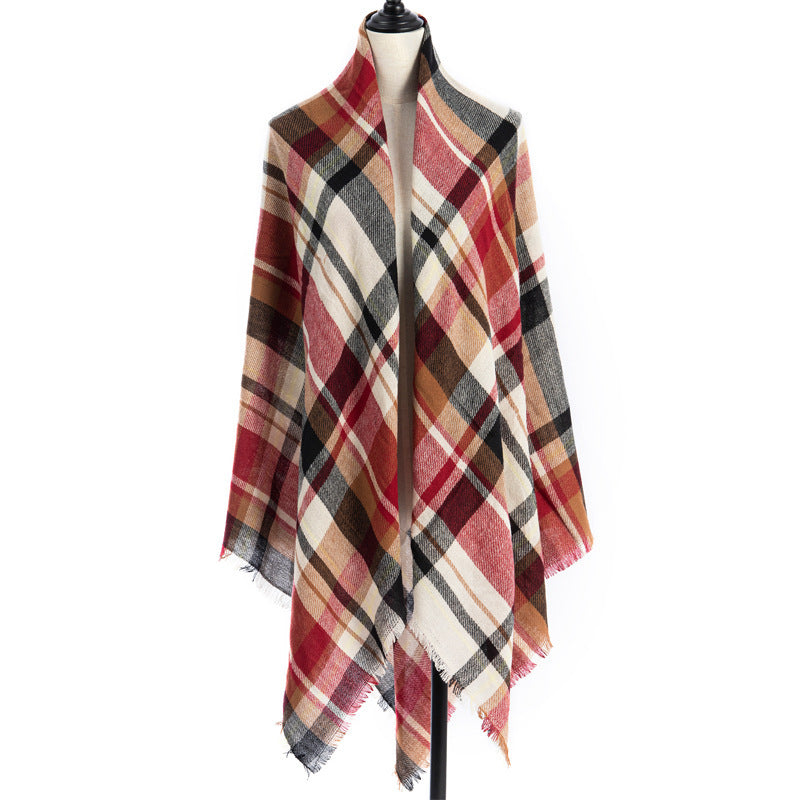 Women's Cashmere-like Plus-sized Double-sided Qicaigei Scarf Shawl - CJ - mode24h