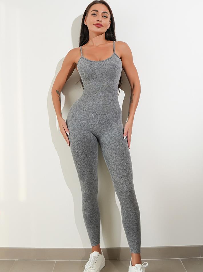 Women's Spaghetti Strap One-Piece Jumpsuit - CJ - mode24h