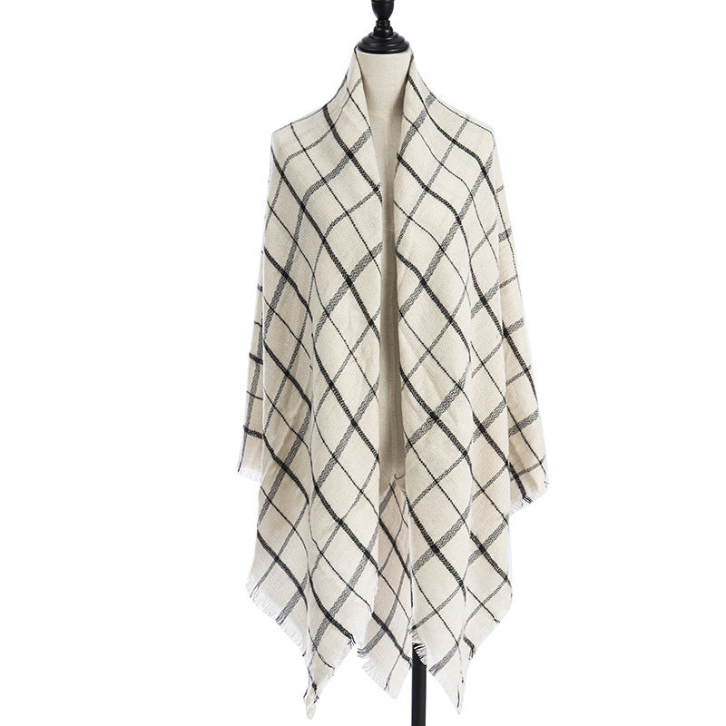 Women's Cashmere-like Plus-sized Double-sided Qicaigei Scarf Shawl - CJ - mode24h