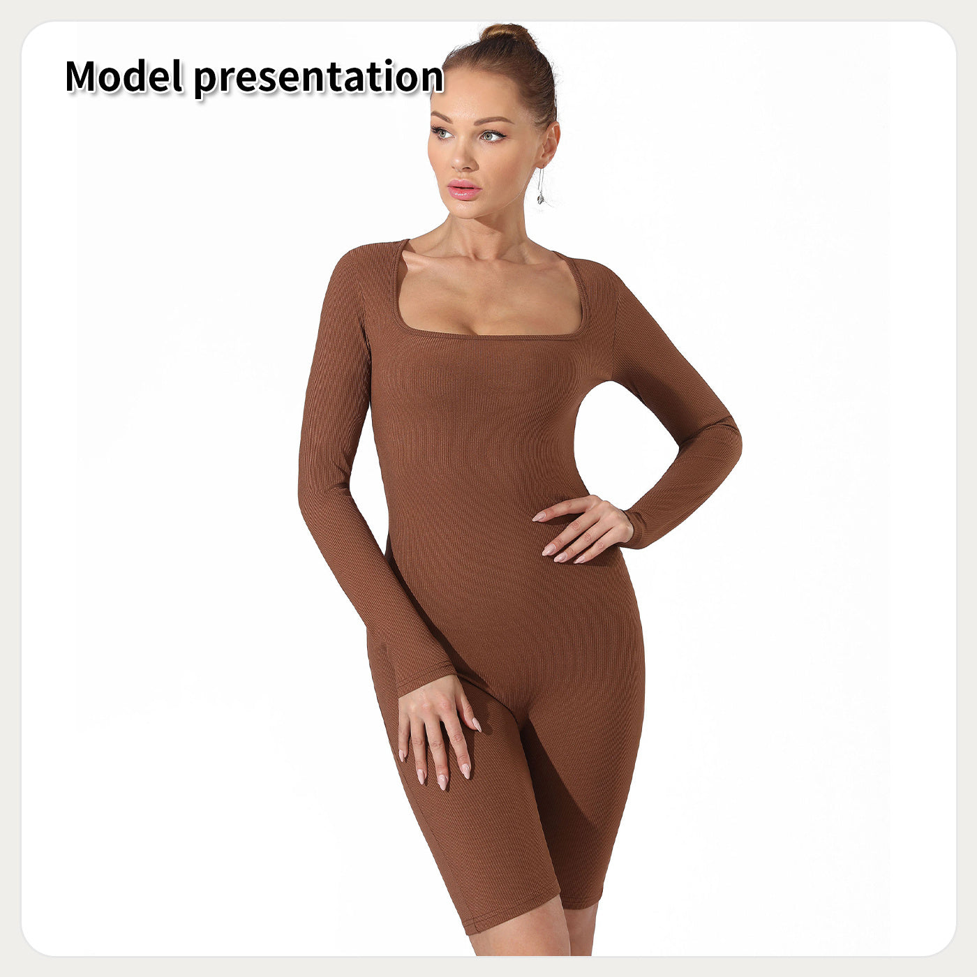 Women's Fashion Simple Solid Color Bodysuit - CJ - mode24h