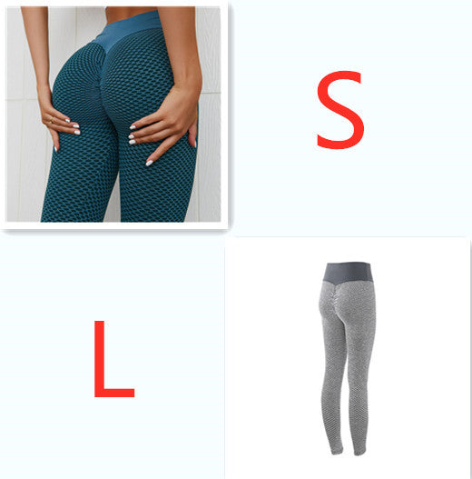 Plaid Leggings Fitness Yoga Pants Women's Seamless High Waist Breathable Gym Leggings - CJ - mode24h