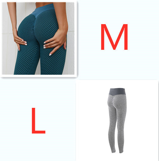 Plaid Leggings Fitness Yoga Pants Women's Seamless High Waist Breathable Gym Leggings - CJ - mode24h