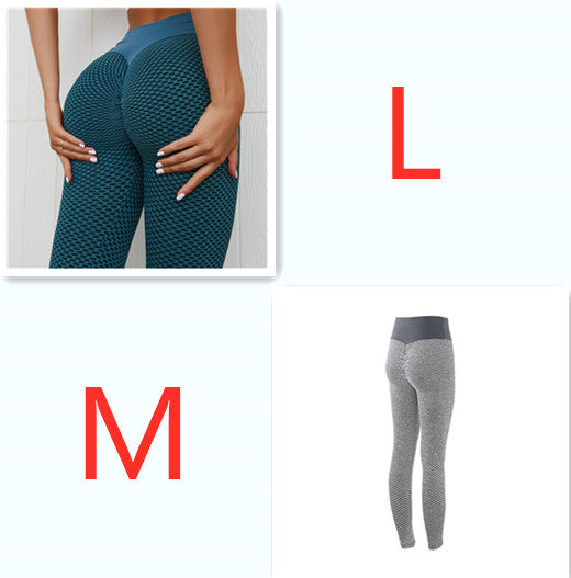 Plaid Leggings Fitness Yoga Pants Women's Seamless High Waist Breathable Gym Leggings - CJ - mode24h