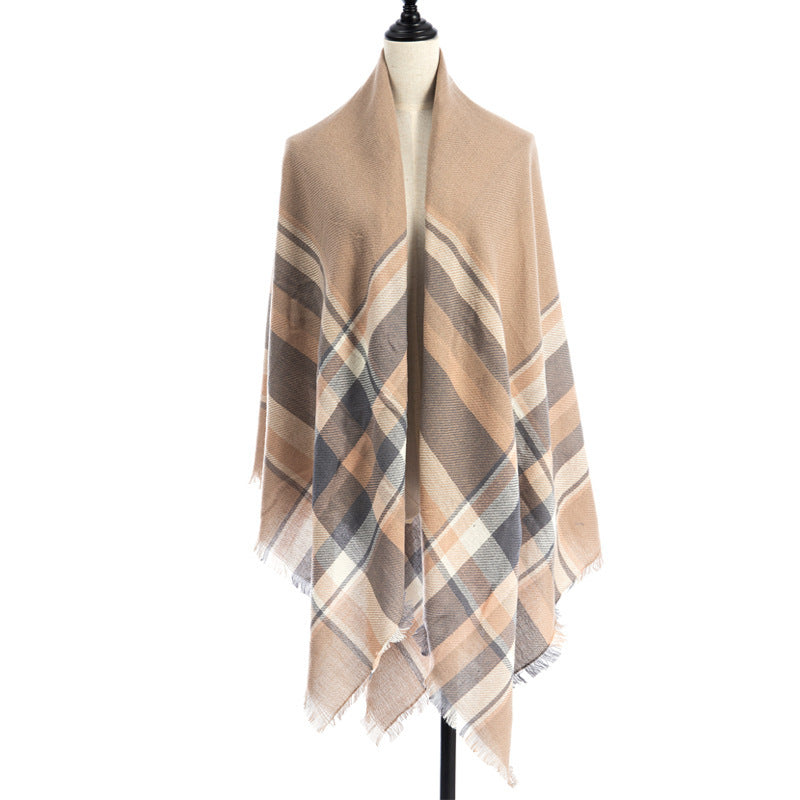 Women's Cashmere-like Plus-sized Double-sided Qicaigei Scarf Shawl - CJ - mode24h