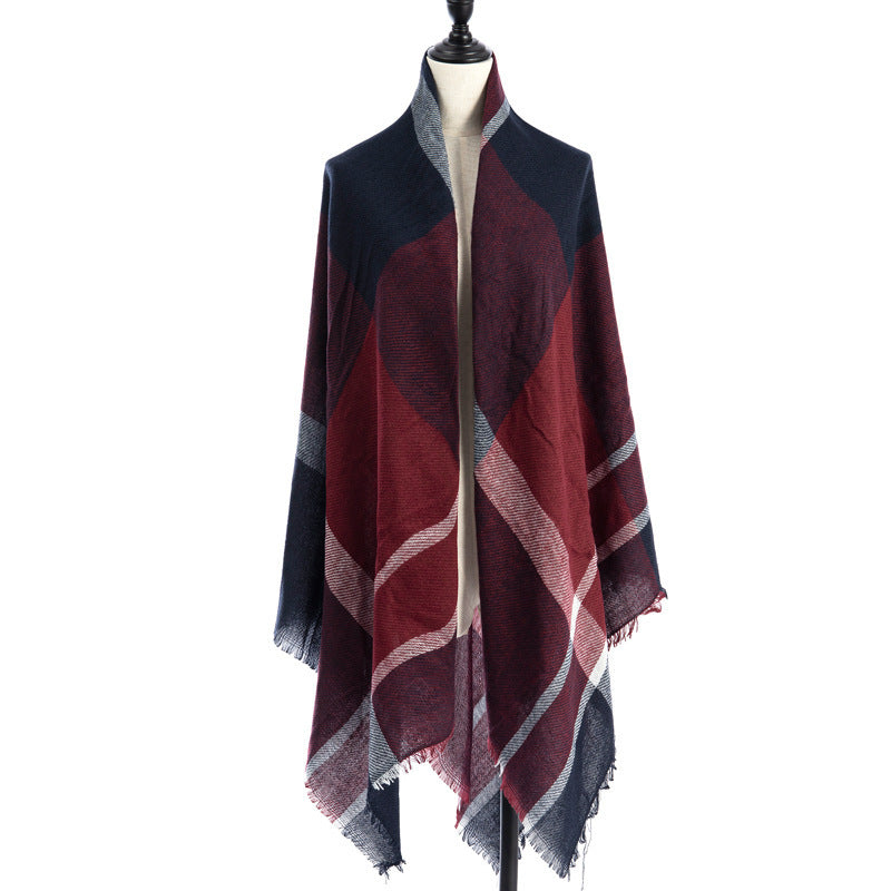 Women's Cashmere-like Plus-sized Double-sided Qicaigei Scarf Shawl - CJ - mode24h