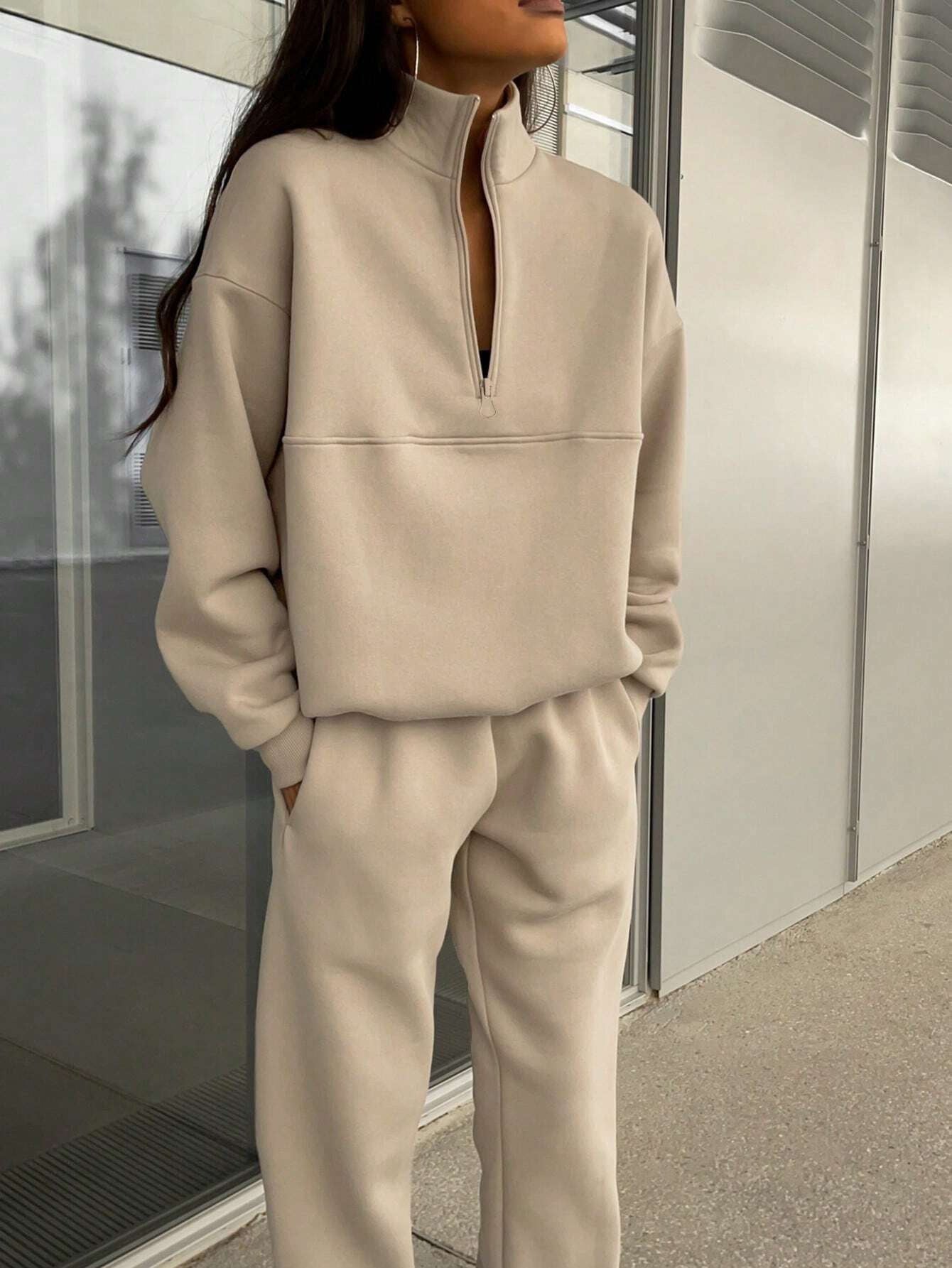 Women's Zip-Up Sweatshirt & Jogger Set - CJ - mode24h