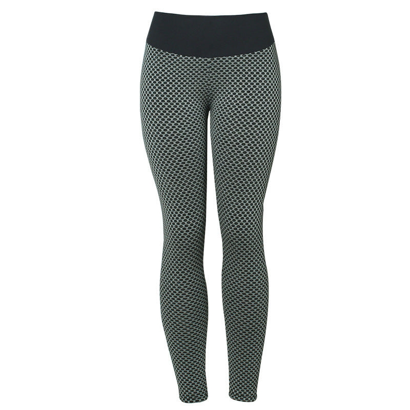 Plaid Leggings Fitness Yoga Pants Women's Seamless High Waist Breathable Gym Leggings - CJ - mode24h