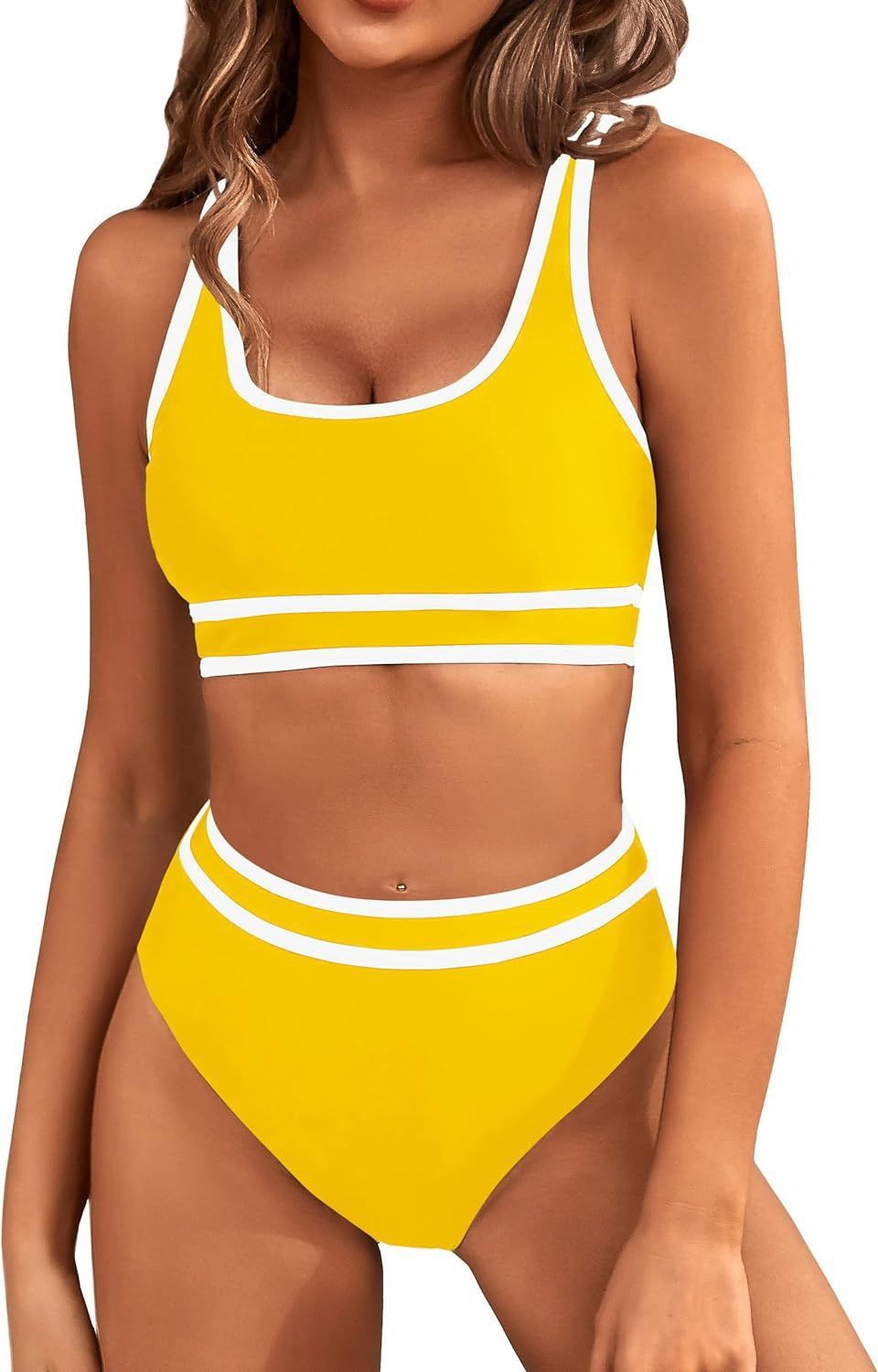 Bikini Tight-fitting Solid Color Swimsuit For Women -CJ - mode24h