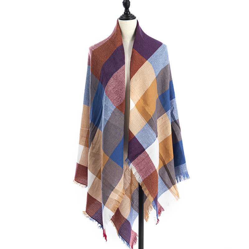 Women's Cashmere-like Plus-sized Double-sided Qicaigei Scarf Shawl - CJ - mode24h
