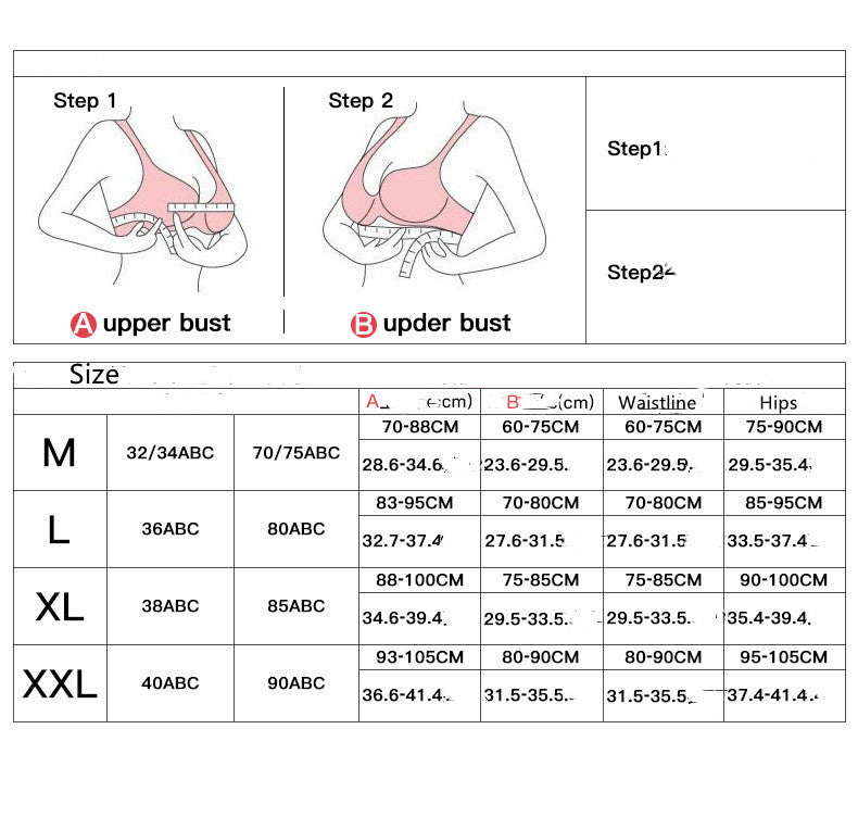 Wireless Push-up Sports Bra Set with French Triangle Cup-CJ - mode24h