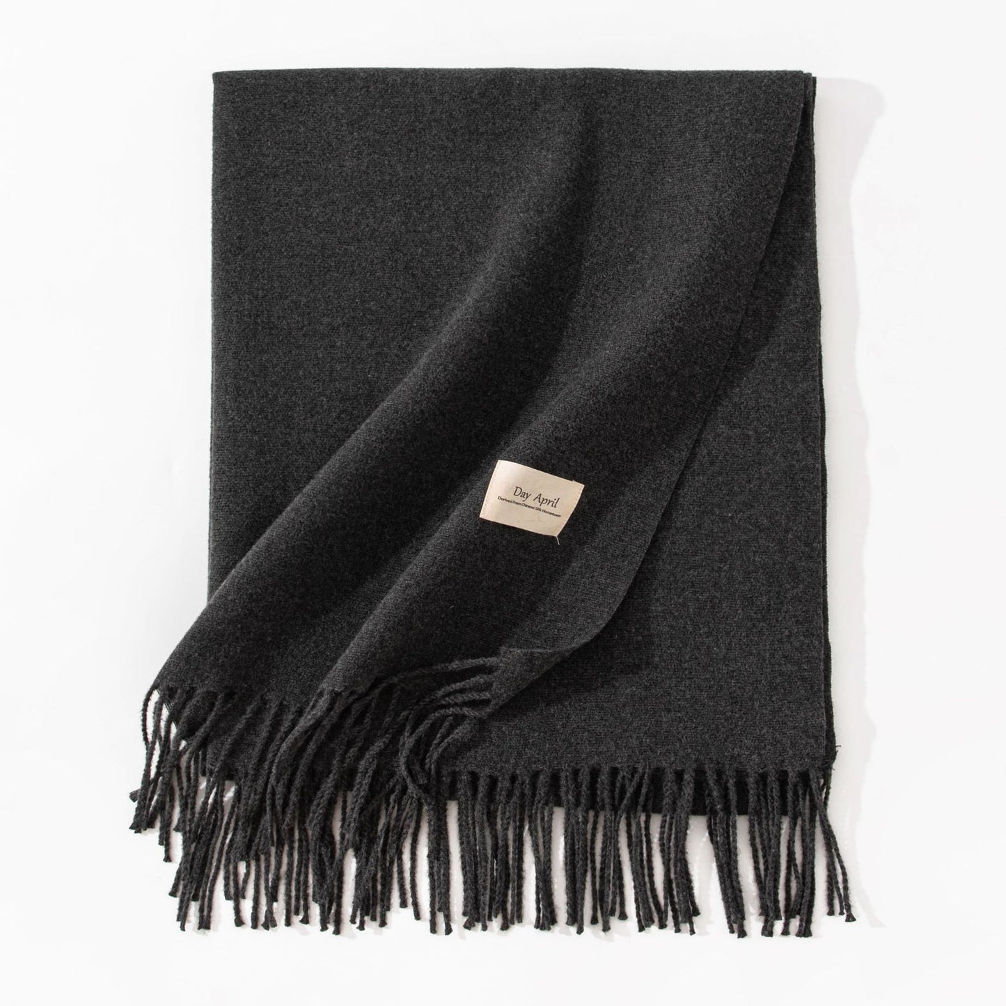 Pure Color Artificial Cashmere Scarf Women's Winter High-grade Shawl - CJ - mode24h