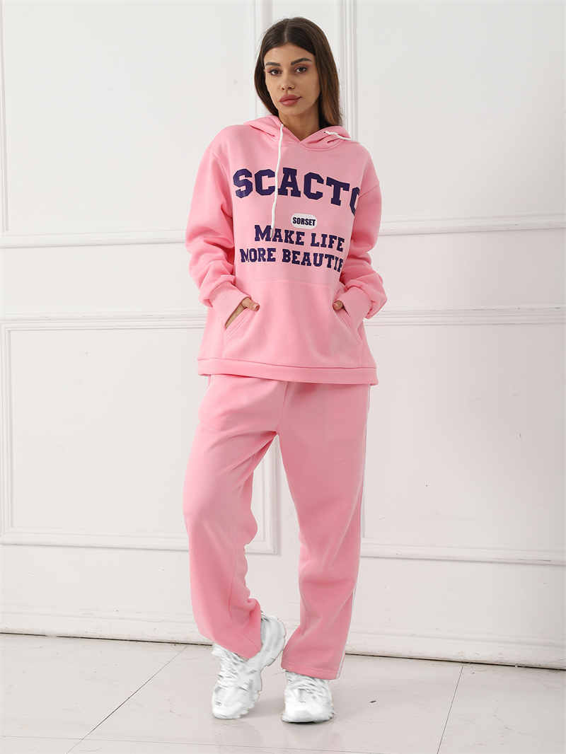 Women's Fashion Casual Printed Top Pants Set - CJ - mode24h