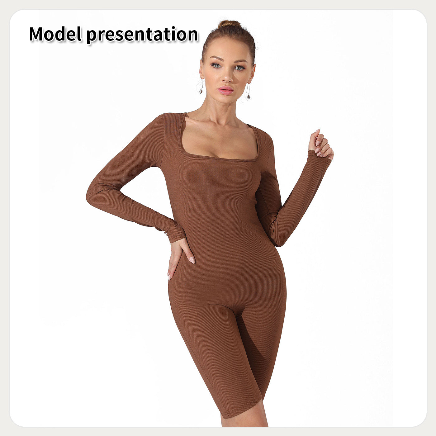Women's Fashion Simple Solid Color Bodysuit - CJ - mode24h