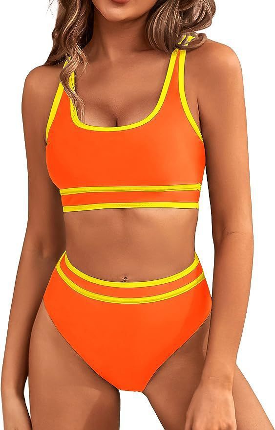 Bikini Tight-fitting Solid Color Swimsuit For Women -CJ - mode24h