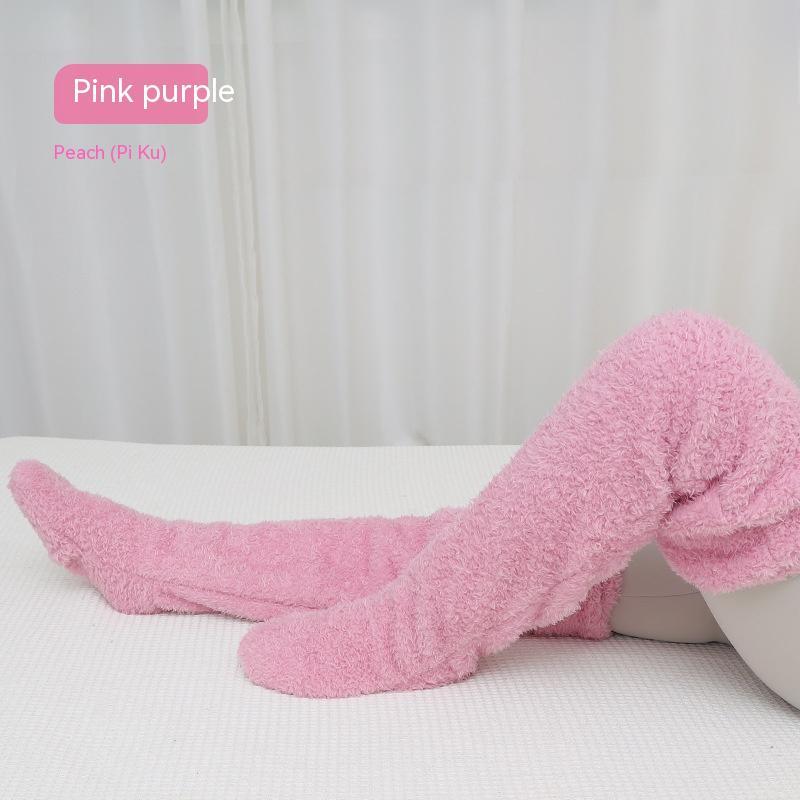 Over-Knee Fuzzy Warm Winter Socks- CJ - mode24h