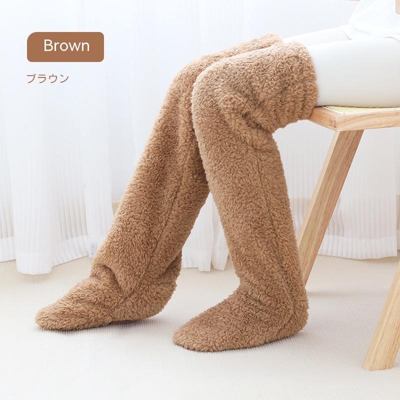 Over-Knee Fuzzy Warm Winter Socks- CJ - mode24h