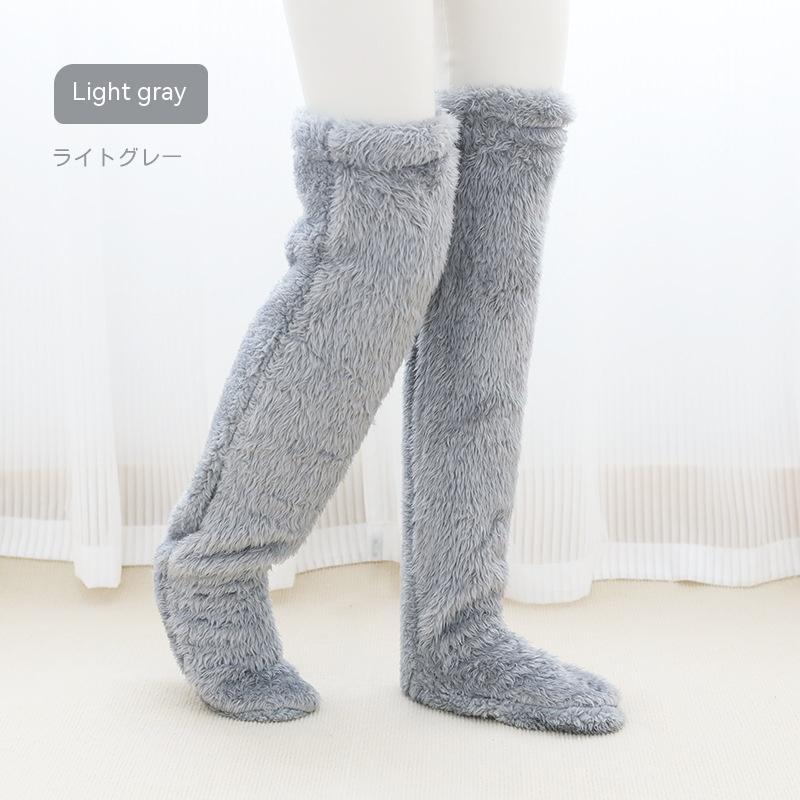 Over-Knee Fuzzy Warm Winter Socks- CJ - mode24h
