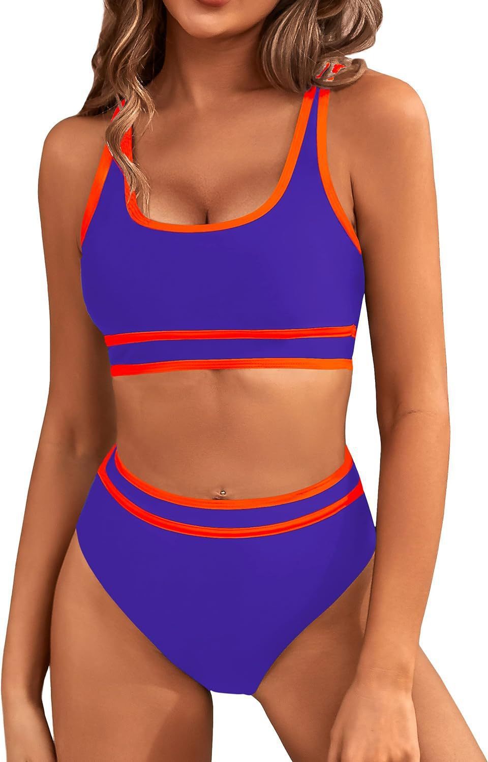 Bikini Tight-fitting Solid Color Swimsuit For Women -CJ - mode24h