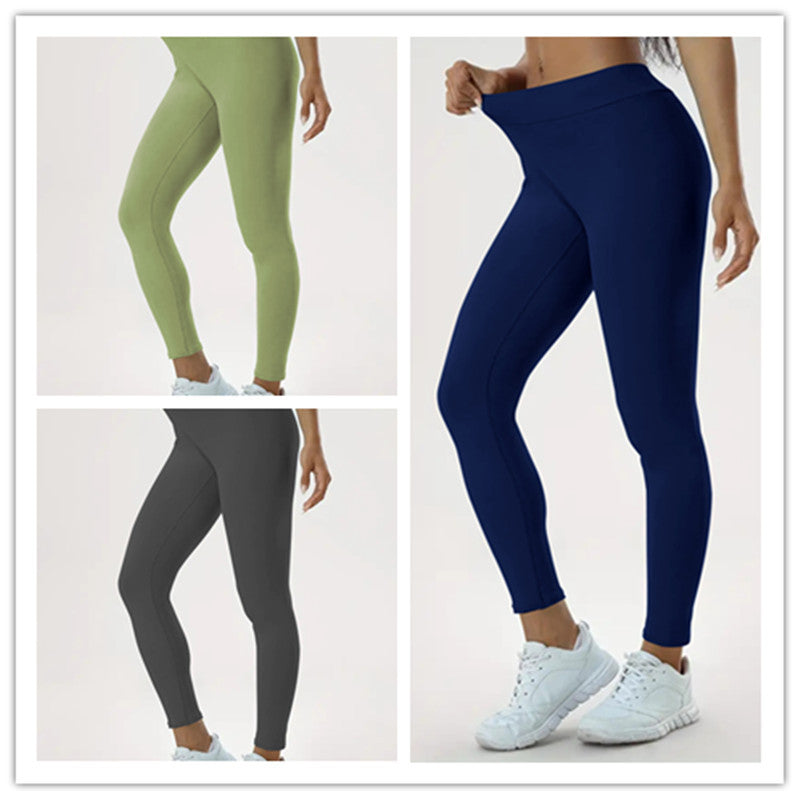 Women's Yoga Pants High Waist Lift High Elastic Tight Fitness Trousers - CJ - mode24h
