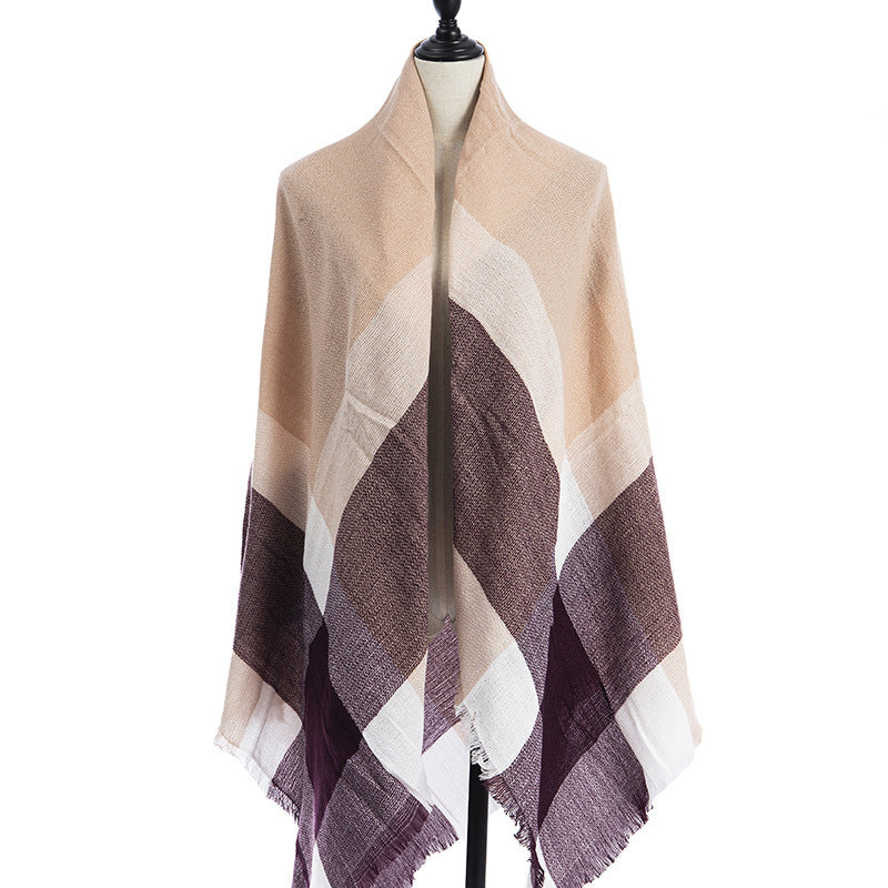 Women's Cashmere-like Plus-sized Double-sided Qicaigei Scarf Shawl - CJ - mode24h