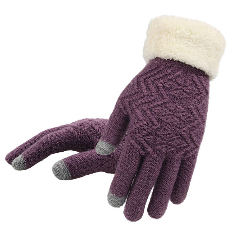 Winter knitted gloves - CJ - mode24h