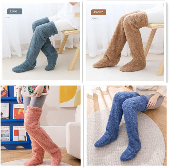 Over-Knee Fuzzy Warm Winter Socks- CJ - mode24h