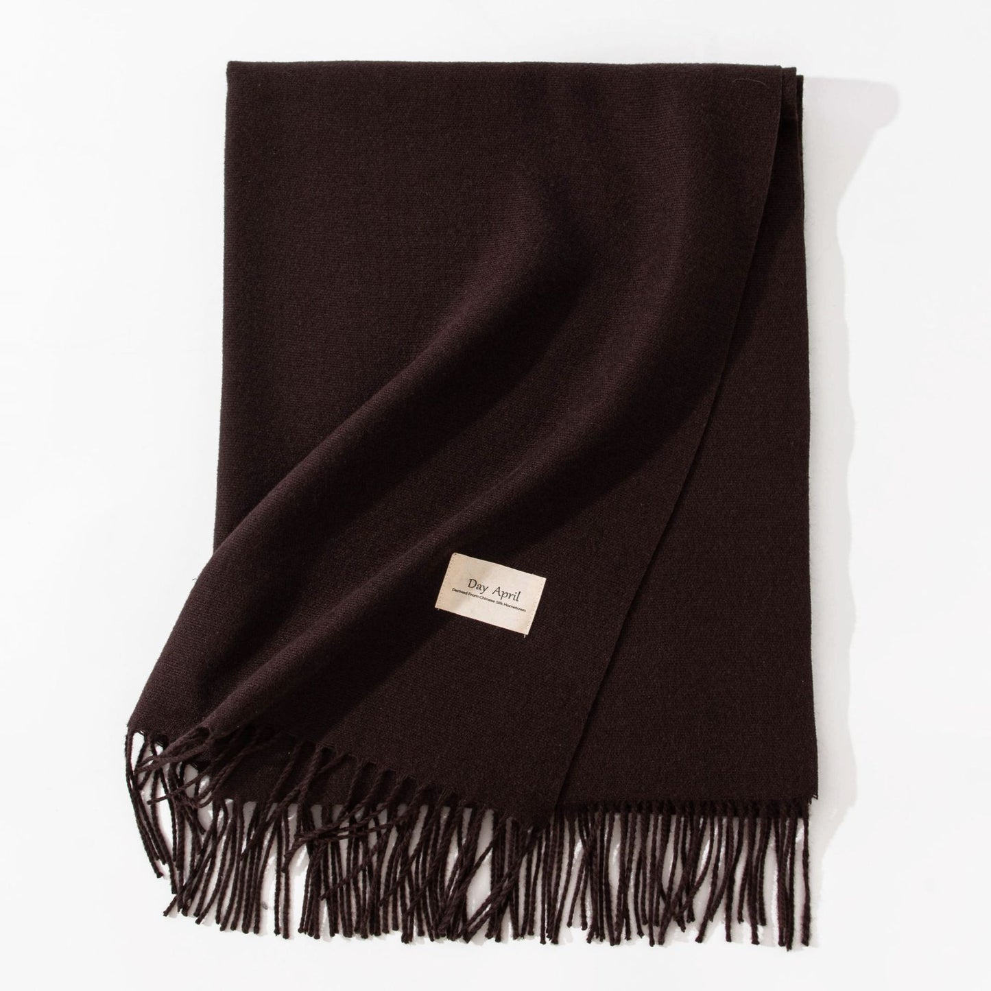 Pure Color Artificial Cashmere Scarf Women's Winter High-grade Shawl - CJ - mode24h