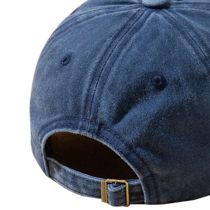 Simply Blessed Wide Brim Sunshade Washed Embroidered English Letter Baseball Cap- CJ - mode24h
