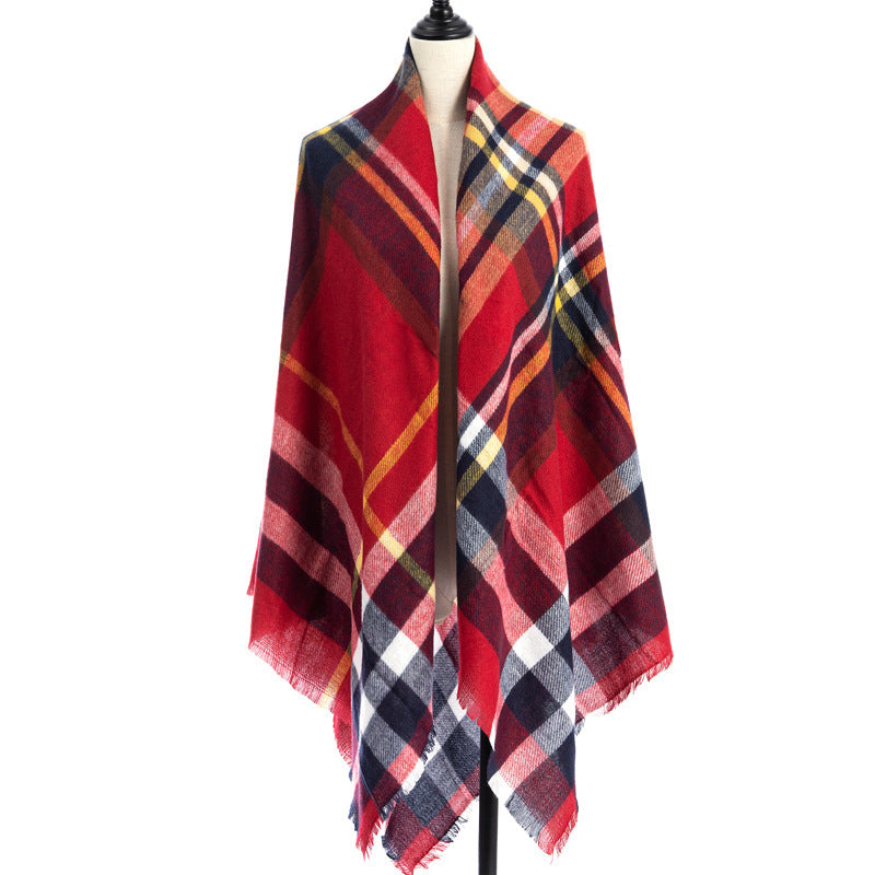 Women's Cashmere-like Plus-sized Double-sided Qicaigei Scarf Shawl - CJ - mode24h