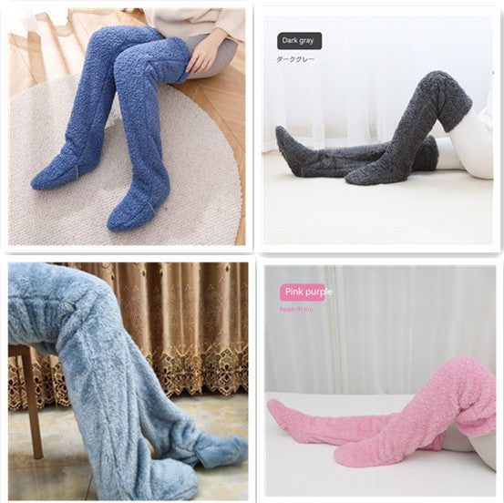 Over-Knee Fuzzy Warm Winter Socks- CJ - mode24h