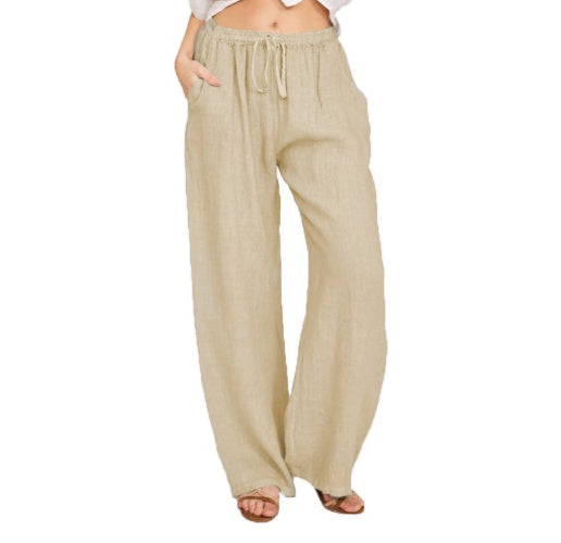 Women's Casual Cotton And Linen Loose Yoga Pants -CJ - mode24h