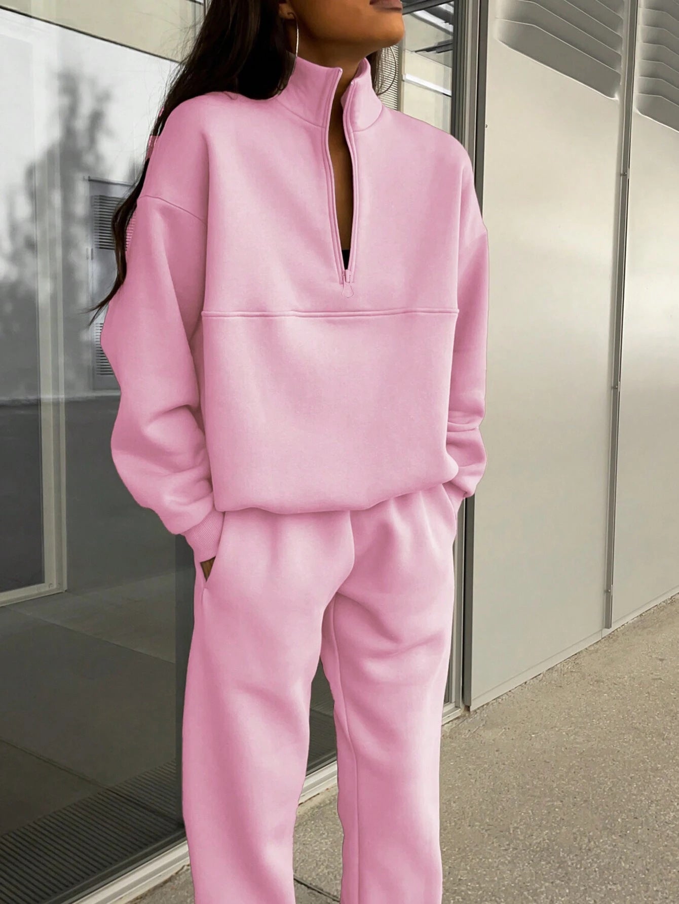 Women's Zip-Up Sweatshirt & Jogger Set - CJ - mode24h