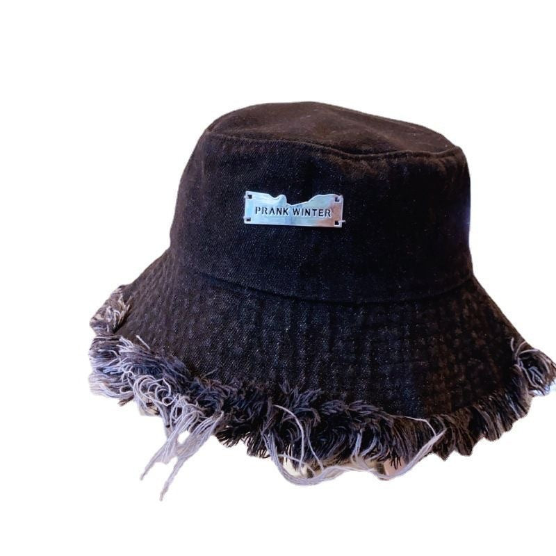 Women's Vintage Washed Denim Bucket Hat - CJ - mode24h