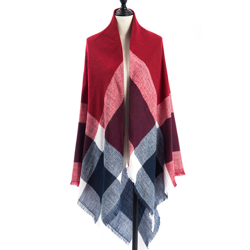 Women's Cashmere-like Plus-sized Double-sided Qicaigei Scarf Shawl - CJ - mode24h