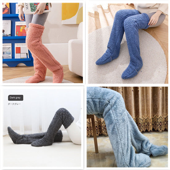Over-Knee Fuzzy Warm Winter Socks- CJ - mode24h