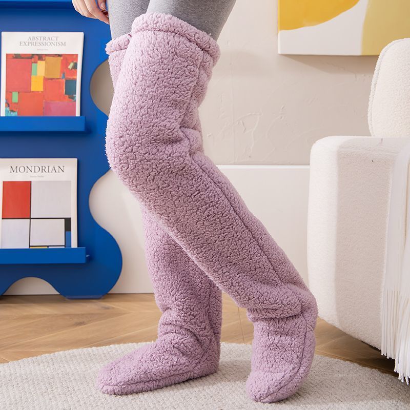 Over-Knee Fuzzy Warm Winter Socks- CJ - mode24h