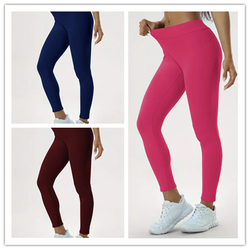 Women's Yoga Pants High Waist Lift High Elastic Tight Fitness Trousers - CJ - mode24h