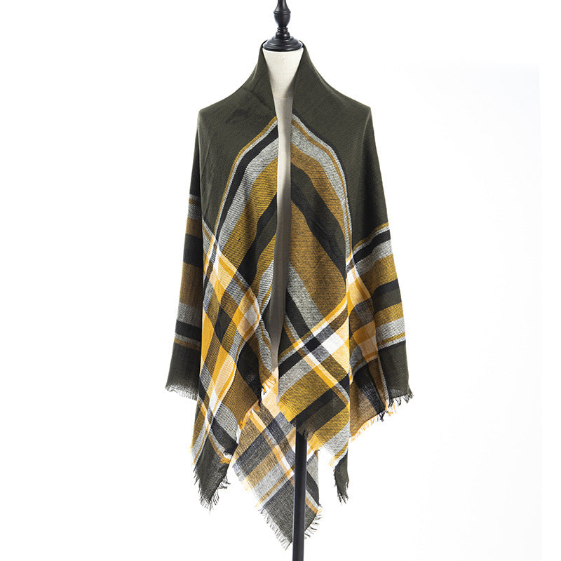 Women's Cashmere-like Plus-sized Double-sided Qicaigei Scarf Shawl - CJ - mode24h