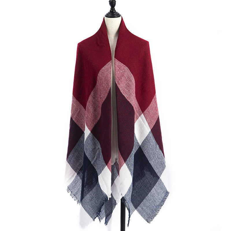 Women's Cashmere-like Plus-sized Double-sided Qicaigei Scarf Shawl - CJ - mode24h