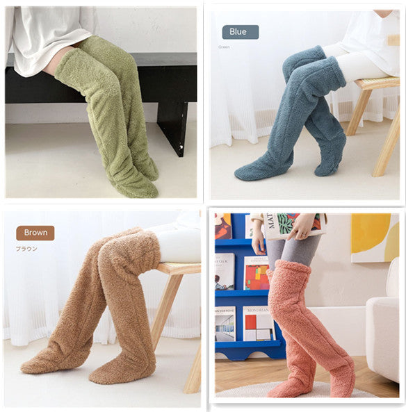 Over-Knee Fuzzy Warm Winter Socks- CJ - mode24h