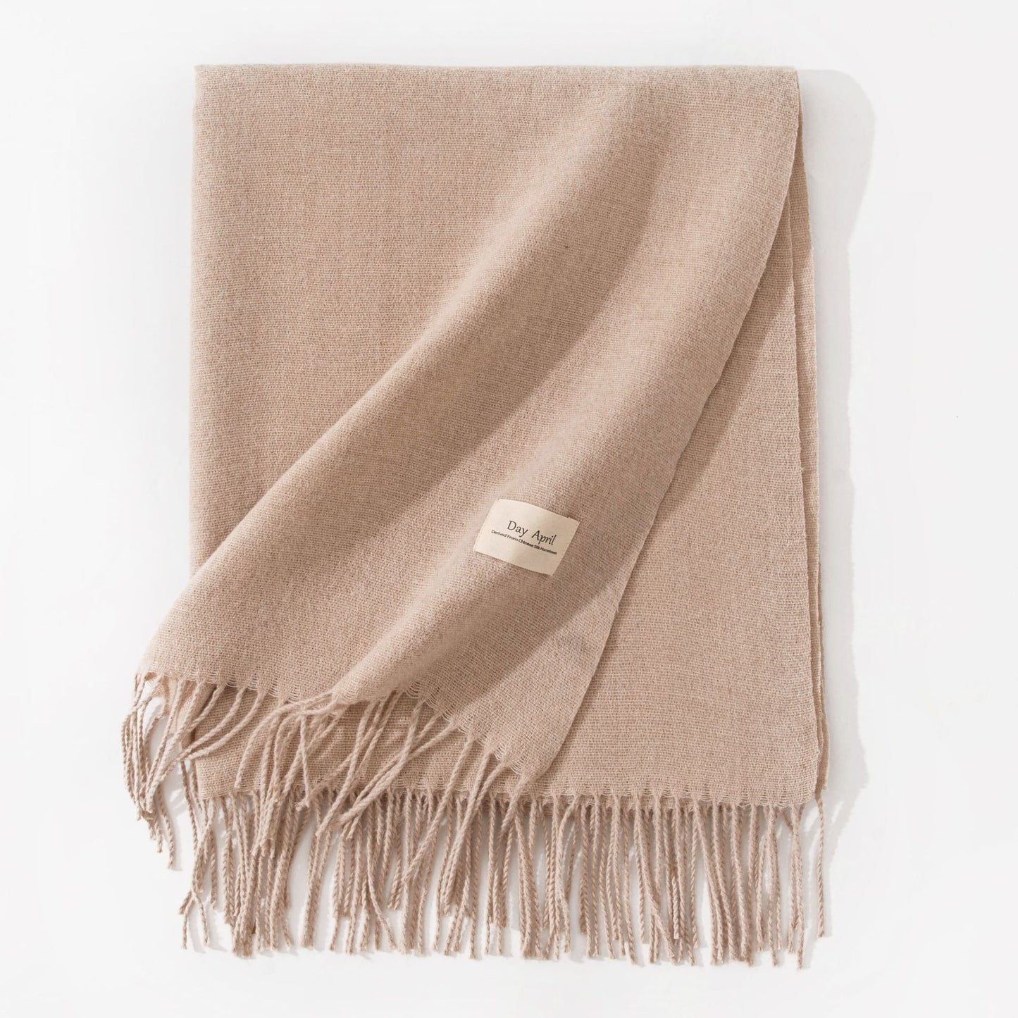 Pure Color Artificial Cashmere Scarf Women's Winter High-grade Shawl - CJ - mode24h