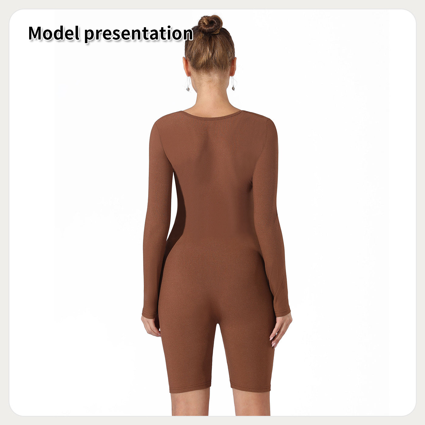 Women's Fashion Simple Solid Color Bodysuit - CJ - mode24h