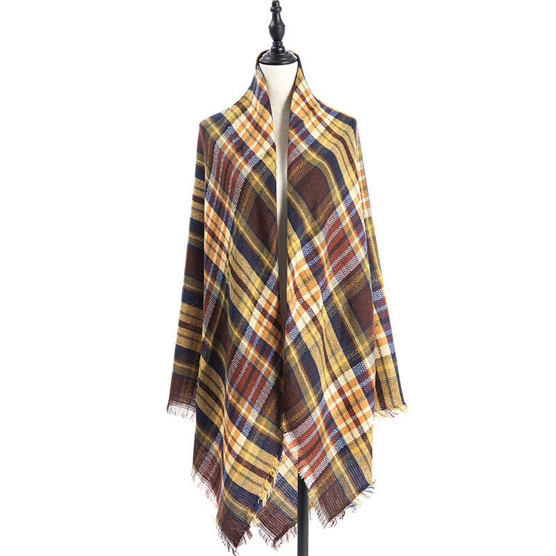 Women's Cashmere-like Plus-sized Double-sided Qicaigei Scarf Shawl - CJ - mode24h