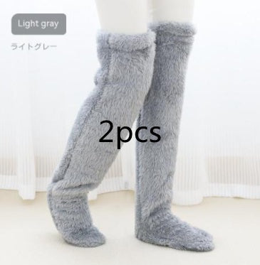 Over-Knee Fuzzy Warm Winter Socks- CJ - mode24h