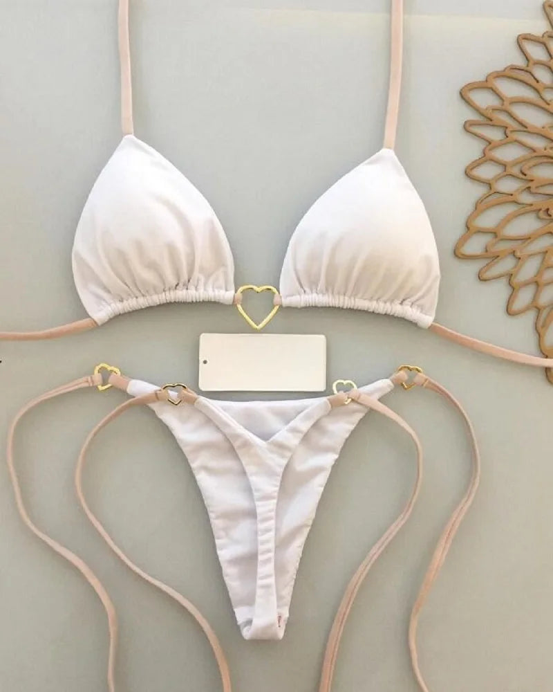 Women's Halter Triangle Bikini Set - DS - mode24h