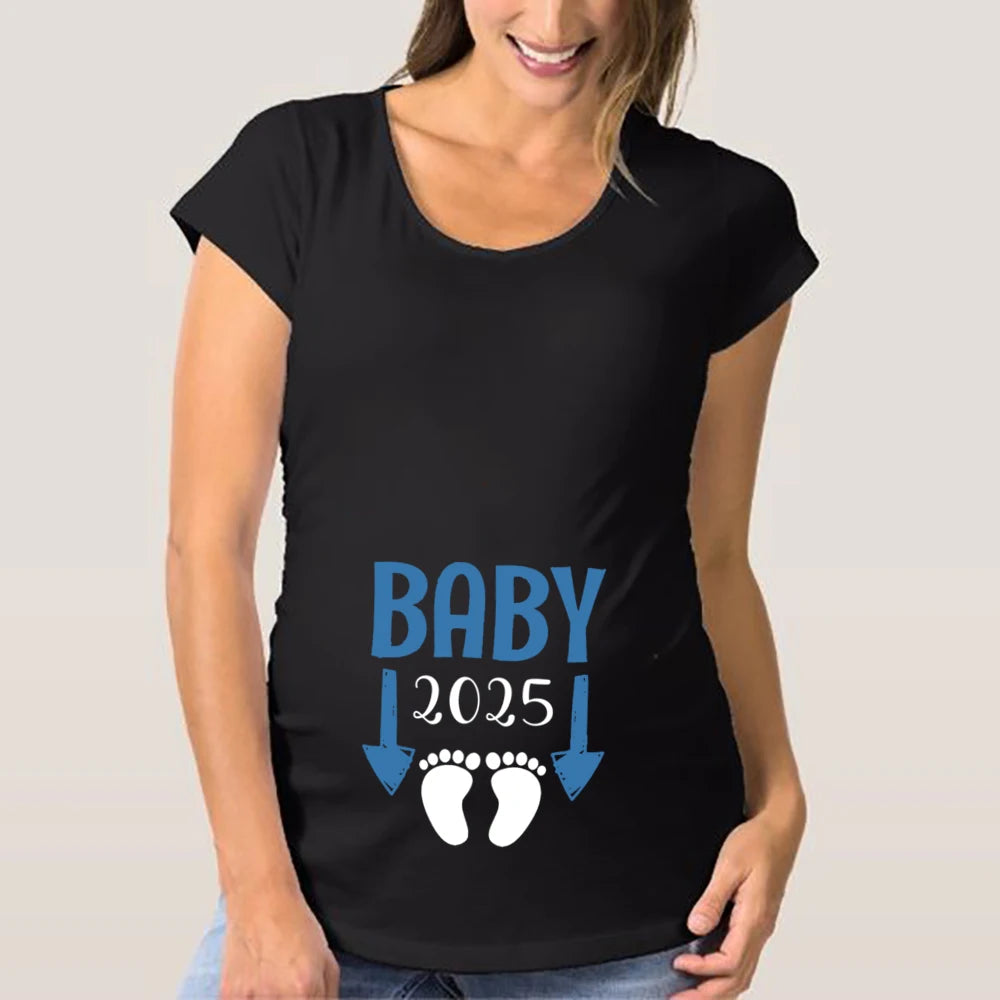 Baby Loading 2025 Maternity T-Shirt – Cute Pregnancy Announcement - DS - mode24h