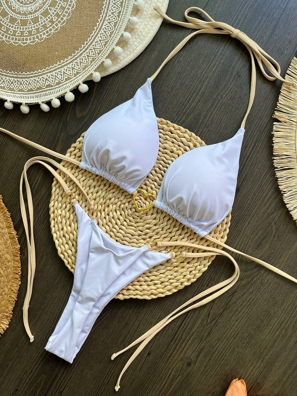 Women's Halter Triangle Bikini Set - DS - mode24h