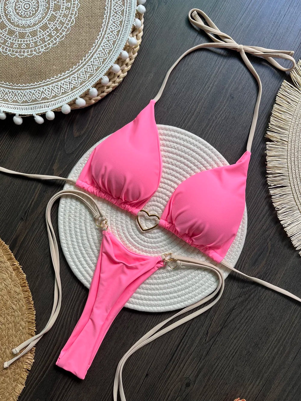 Women's Halter Triangle Bikini Set - DS - mode24h