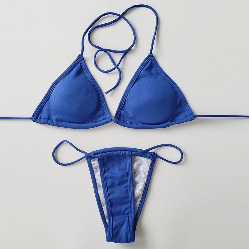 Brazilian G-String Bikini Set – Sexy Micro Halter Swimwear for Women -DS