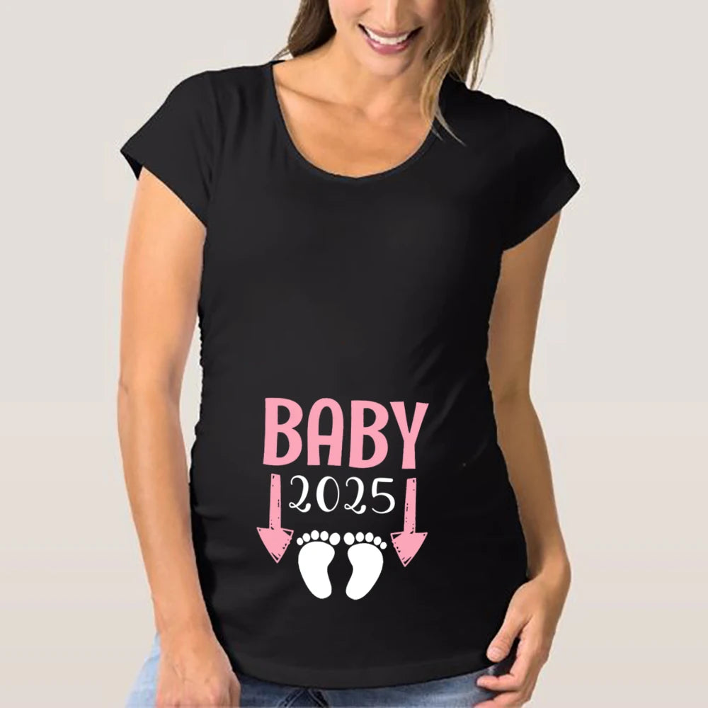 Baby Loading 2025 Maternity T-Shirt – Cute Pregnancy Announcement - DS - mode24h